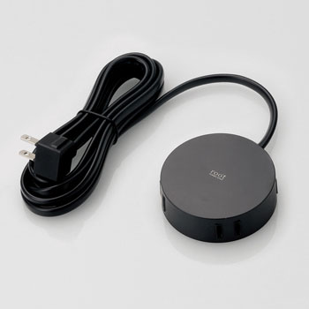 ELECOM AVT-D4-2425BK デザインタップ「roo t」(2ピン・4個口・丸型)