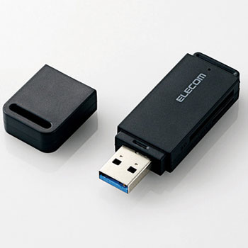 ELECOM MR3-D011BK USB3.0対応メモリカードリーダ（スティックタイプ）