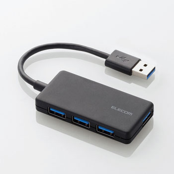 ELECOM U3H-A416BBK 4ポートUSB3.0ハブ（コンパクトタイプ）