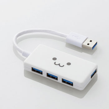 ELECOM U3H-A416BF1WH 4ポートUSB3.0ハブ(コンパクトタイプ)