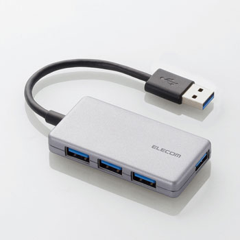 ELECOM U3H-A416BSV 4ポートUSB3.0ハブ（コンパクトタイプ）