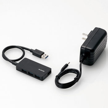 ELECOM U3HS-A420SBK タブレット用4ポートUSB3.0ハブ(セルフパワー)