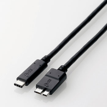 ELECOM USB3-CMB05NBK USB3.1ケーブル（認証品、C-microB）