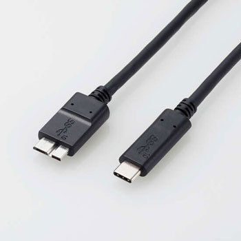 ELECOM USB3-CMB10NBK USB3.1ケーブル（認証品、C-microB）