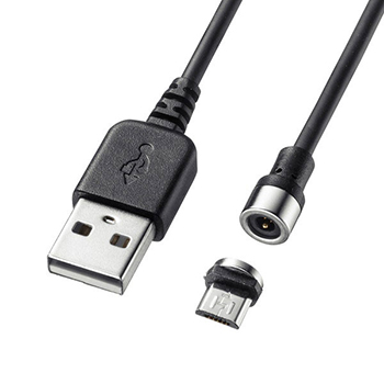 サンワサプライ KU-MMG1 Magnet脱着式microUSBケーブル 1m