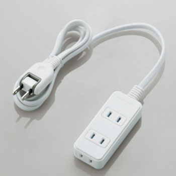 ELECOM T-KST02-22310WH 電源タップ(雷ガード・ほこりシャッター)