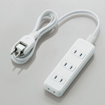 ELECOM T-KST02-22410WH 電源タップ(雷ガード・ほこりシャッター)