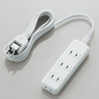 ELECOM T-KST02-22420WH 電源タップ(雷ガード・ほこりシャッター)