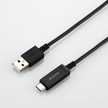 ELECOM MPA-AC07SNBK USB2.0ケーブル（温度検知機能付き、A-C）