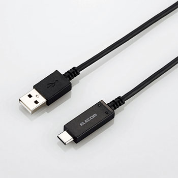 ELECOM MPA-AC12SNBK USB2.0ケーブル（温度検知機能付き、A-C）