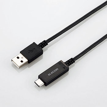 ELECOM MPA-AC12SNBK USB2.0ケーブル(温度検知機能付き、A-C)