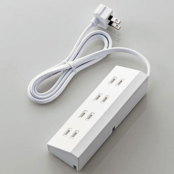 ELECOM AVT-D9-2410WH デザインタップ「Angle」(2ピン・4個口)