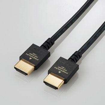 ELECOM DH-HDP14ES20BK PREMIUM HDMIケーブル(スリムタイプ)