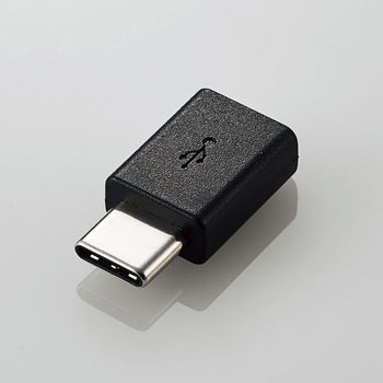 ELECOM MPA-MBFCMADNBK USB2.0変換アダプタ(Type-C-micro-B)