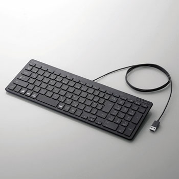 ELECOM TK-FCP097BK 有線薄型コンパクトキーボード