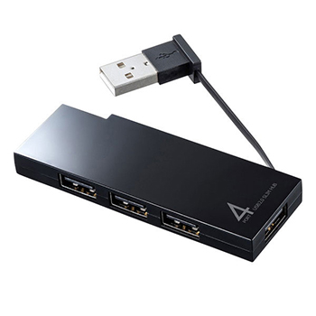 サンワサプライ USB-2H416BK USB2.0ハブ（4ポート・ブラック）