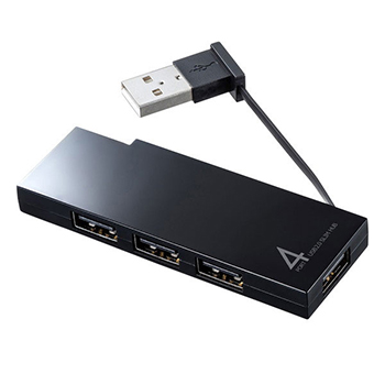 サンワサプライ USB-2H416BK USB2.0ハブ(4ポート・ブラック)