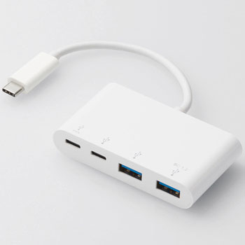 ELECOM U3HC-A423P5WH USB Type-Cコネクタ搭載USBハブ