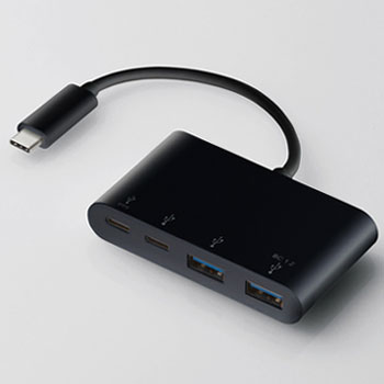 ELECOM U3HC-A424P10BK USB Type-Cコネクタ搭載USBハブ