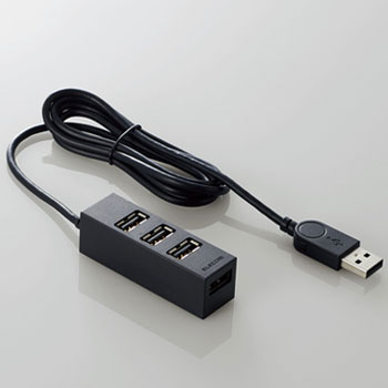 ELECOM U2H-TZ427SBK 機能主義USBハブコンパクト