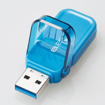 ELECOM MF-FCU3032GBU フリップキャップ式USBメモリ