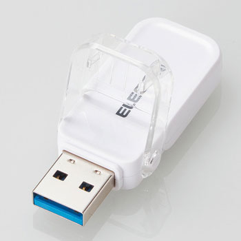 ELECOM MF-FCU3064GWH フリップキャップ式USBメモリ