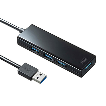 サンワサプライ USB-3H420BK 急速充電ポート付きUSB3.1 Gen1 ハブ