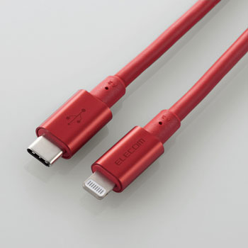 ELECOM MPA-CLPS20RD USB-C to Lightningケーブル（耐久仕様）