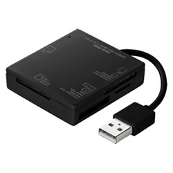 サンワサプライ ADR-ML15BK USB2.0カードリーダー(ブラック)