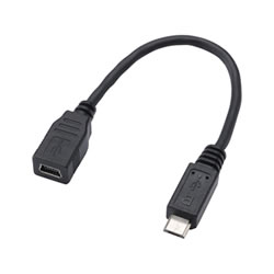 サンワサプライ AD-USB17 マイクロUSB変換アダプタ (MicroBオス-ミニBメス)
