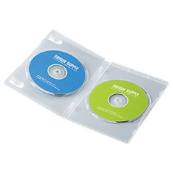 サンワサプライ DVD-TN2-03C DVDトールケース(2枚収納) 1パック=3枚