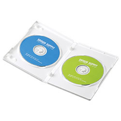 サンワサプライ DVD-TN2-03W DVDトールケース(2枚収納) 1パック=3枚