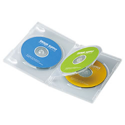 サンワサプライ DVD-TN3-03C DVDトールケース(3枚収納) 1パック=3枚