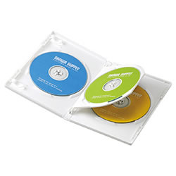 サンワサプライ DVD-TN3-03W DVDトールケース(3枚収納) 1パック=3枚