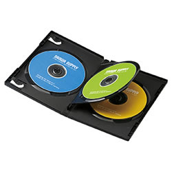 サンワサプライ DVD-TN3-10BK DVDトールケース(3枚収納) 1パック=10枚