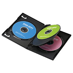 サンワサプライ DVD-TN4-03BK DVDトールケース(4枚収納) 1パック=3枚
