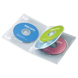 サンワサプライ DVD-TN4-03C DVDトールケース(4枚収納) 1パック=3枚