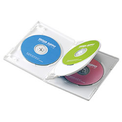 サンワサプライ DVD-TN4-03W DVDトールケース(4枚収納) 1パック=3枚
