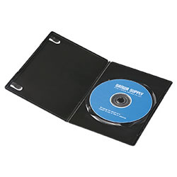 サンワサプライ DVD-TU1-10BK スリムDVDトールケース(1枚収納) 1パック=10枚