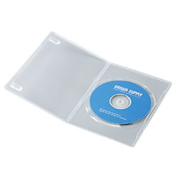 サンワサプライ DVD-TU1-10C スリムDVDトールケース(1枚収納) 1パック=10枚