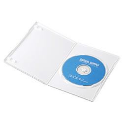 サンワサプライ DVD-TU1-10W スリムDVDトールケース(1枚収納) 1パック=10枚
