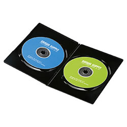 サンワサプライ DVD-TU2-10BK スリムDVDトールケース(2枚収納) 1パック=10枚