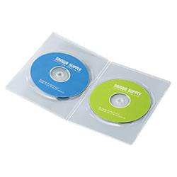 サンワサプライ DVD-TU2-10C スリムDVDトールケース(2枚収納) 1パック=10枚