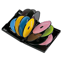 サンワサプライ DVD-TW12-01BK DVDトールケース(12枚収納)