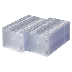 サンワサプライ FCD-PU100C DVD・CDケース(クリア) 1セット=100枚
