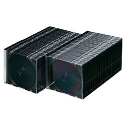 サンワサプライ FCD-PU100MBK DVD・CDケース(マットブラック) 1セット=100枚
