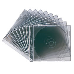 サンワサプライ FCD-PU10BK DVD・CDケース(クリアブラック) 1パック=10枚