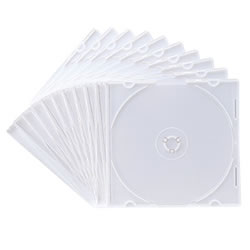 サンワサプライ FCD-PU10MW DVD・CDケース(マットホワイト) 1パック=10枚