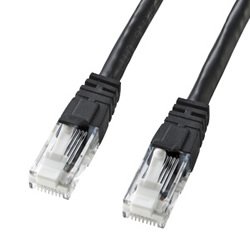 サンワサプライ KB-T6TS-01BK つめ折れ防止CAT6LANケーブル