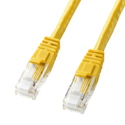 サンワサプライ KB-T6TS-20Y つめ折れ防止CAT6LANケーブル